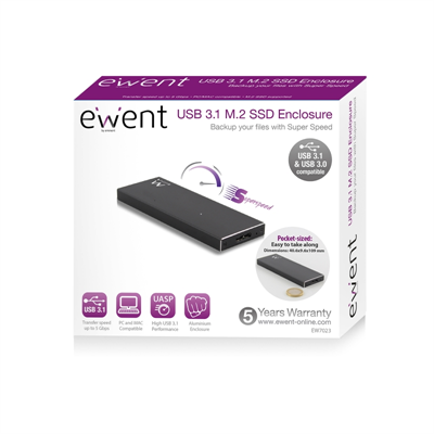 BOX EWENT SATA PER SSD M.2 SATA NGFF USB 3.1 EW7023