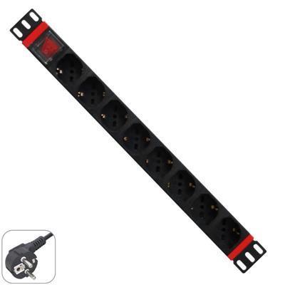 MULTIPRESA RACK WPN 19 1U 8P ITA/SCHUKO + INTERRUTTORE