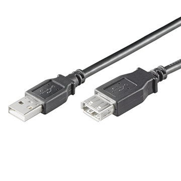 CAVO PROLUNGA USB 2.0 A/A M/F 1.8 mt NERO