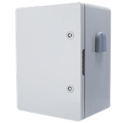 BOX DA PALO IN POLIESTERE 40x30x22 cm/IP65/Guida DIN GRIGIO