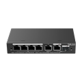 Switch CLOUD SMART MAN. REYEE 4x1GEPoE+ 1xRJ45/SFP 1xGe 54W