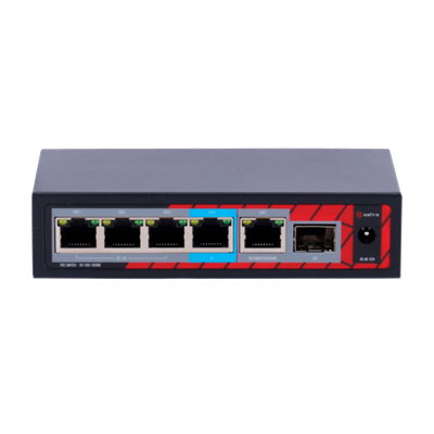 Switch EXTENDER POE INDOOR SAFIRE 4P PoE +1uplink RJ45 +1SFP