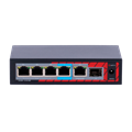 Switch EXTENDER POE INDOOR SAFIRE 4P PoE +1uplink RJ45 +1SFP