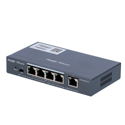 Switch CLOUD SMART MAN. REYEE 4x1GEPoE+ 1xRJ45 1xGe 54W