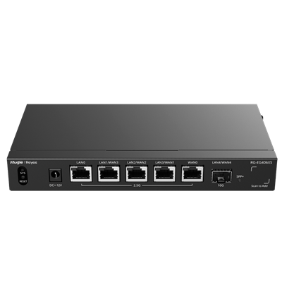 Reyee Cloud Router 5Px2.5G + 1 SFP+ 10GE - VPN