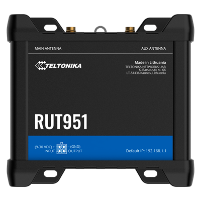 ROUTER TELTONIKA 4G DUAL SIM RUT951 POE+(LTE)Cat4 WI-FI IND.